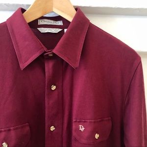 Christian Dior Burgundy Polo